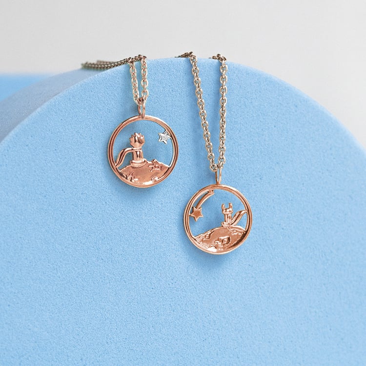 Kolekce stříbrných vykrojených náhrdelníků Malý princ 152471