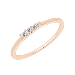 Minimalistický zlatý prsten s diamanty Arne