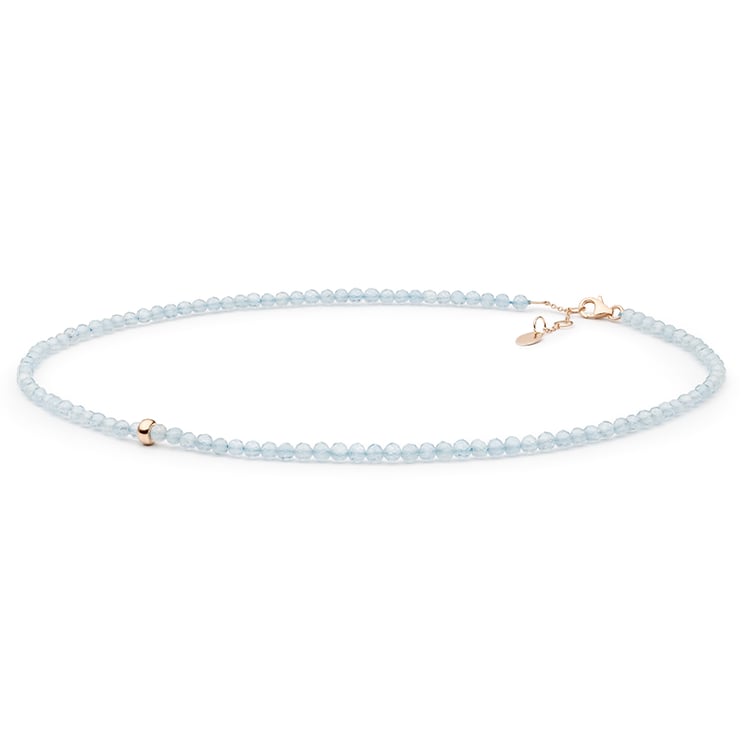 Stříbrná kolekce šperků s akvamarínovými korálky Lugo 108741