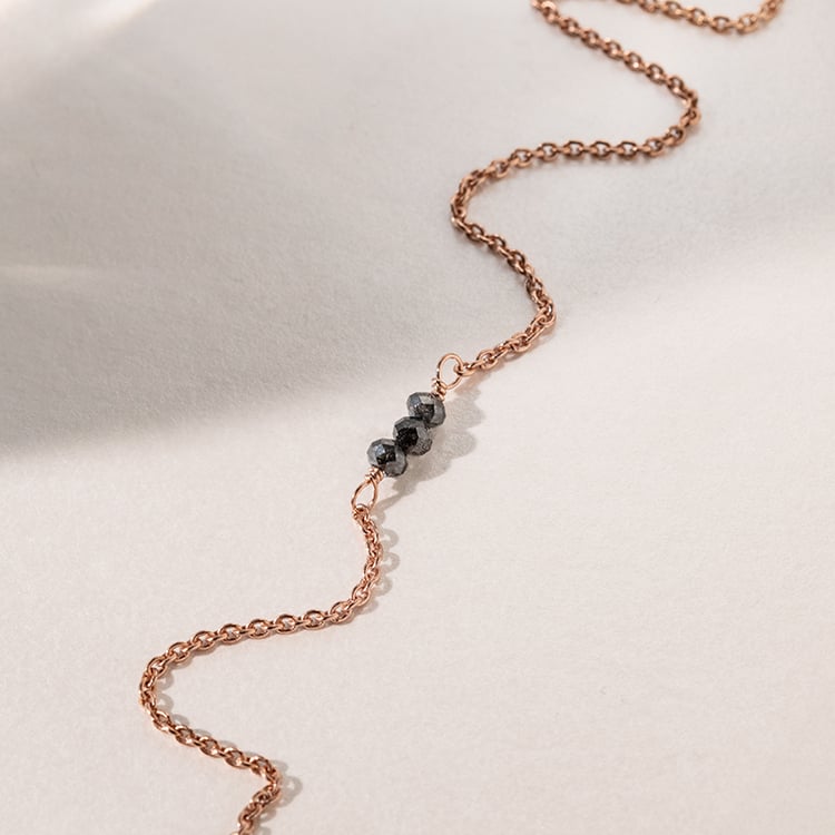 Stříbrný náramek na nohu se salt and pepper diamanty Muna 140771