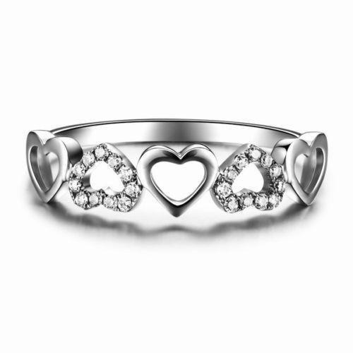 Prsten z bílého zlata s diamanty 6042