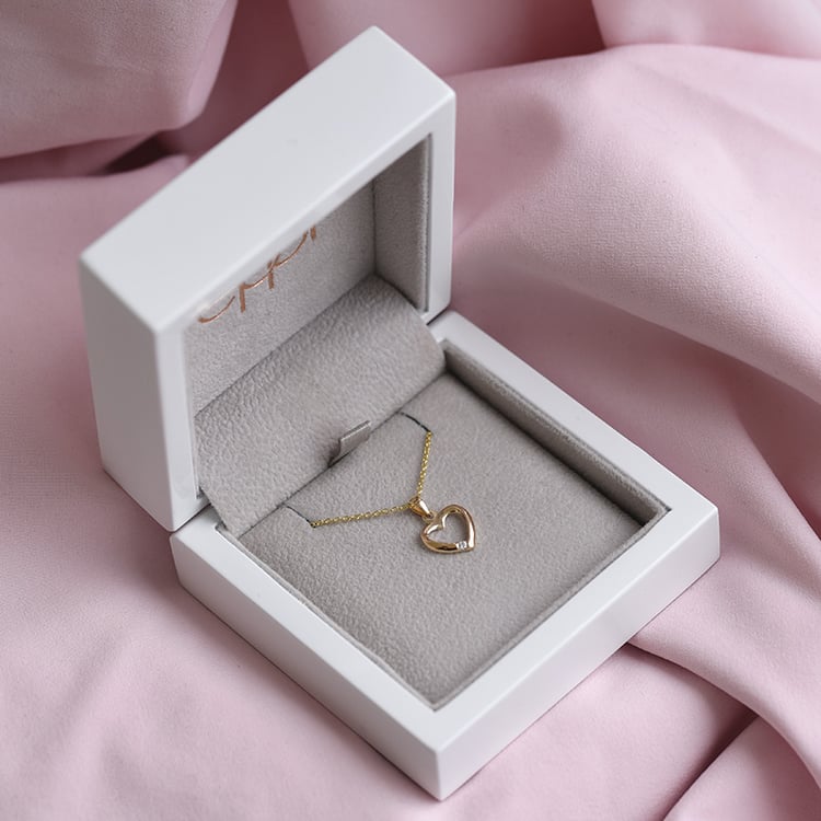 Diamantové srdce ze stříbra 73290