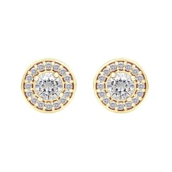 Halo náušnice s moissanity a lab-grown diamanty Zulfikar