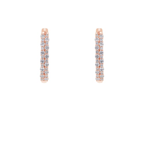 Kruhové náušnice s lab-grown diamanty Nicholls