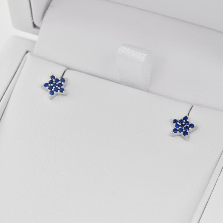 Náušnice modré hvězdičky 26626