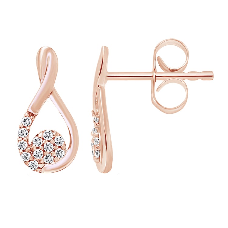 Náušnice z růžového zlata 93224