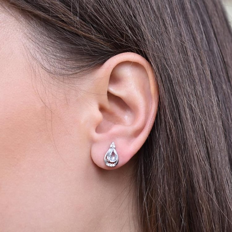 Stříbrné náušnice s akvamaríny 30494