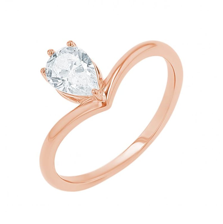 Zásnubní prsten s pear lab-grown diamantem 155441