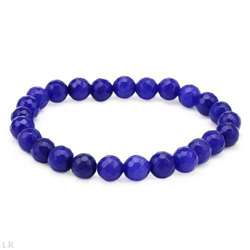 Korálkový náramek se safíry