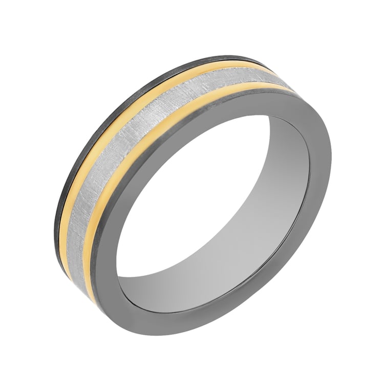 Snubní prsteny z titanu a zlata Connor 107373