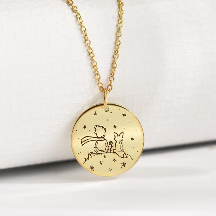 Stříbrný přívěsek s princem a liškou a gravírem dle vaší volby Antoine 157497