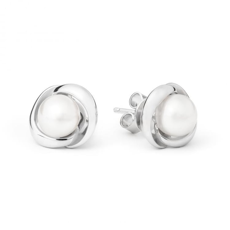Stříbrné perlové náušnice