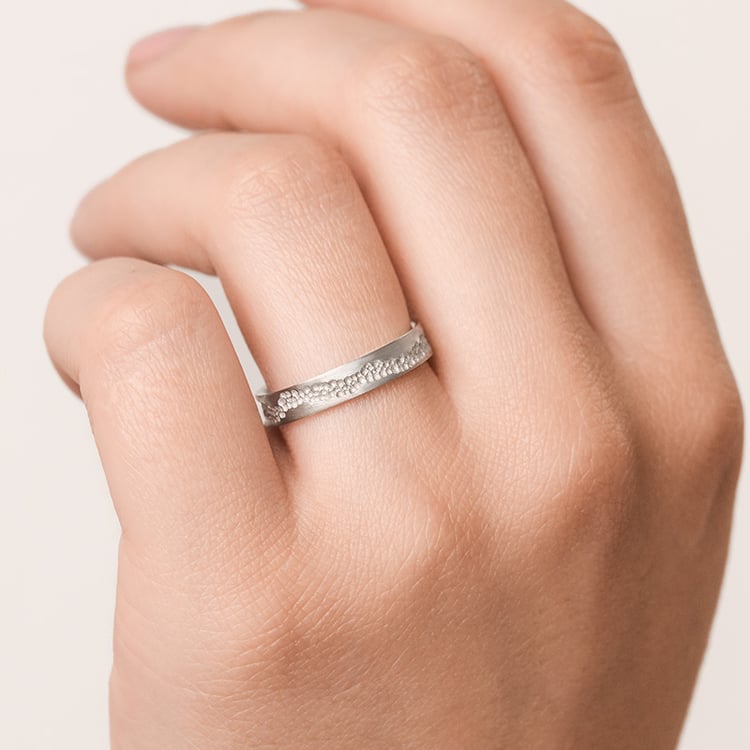 Matné snubní prsteny ze zlata Bobble 155206