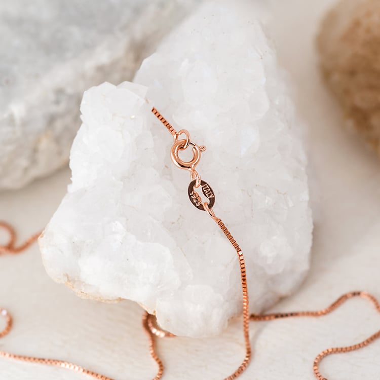 Venezia řetízek 60 cm z růžově pozlaceného stříbra 107605