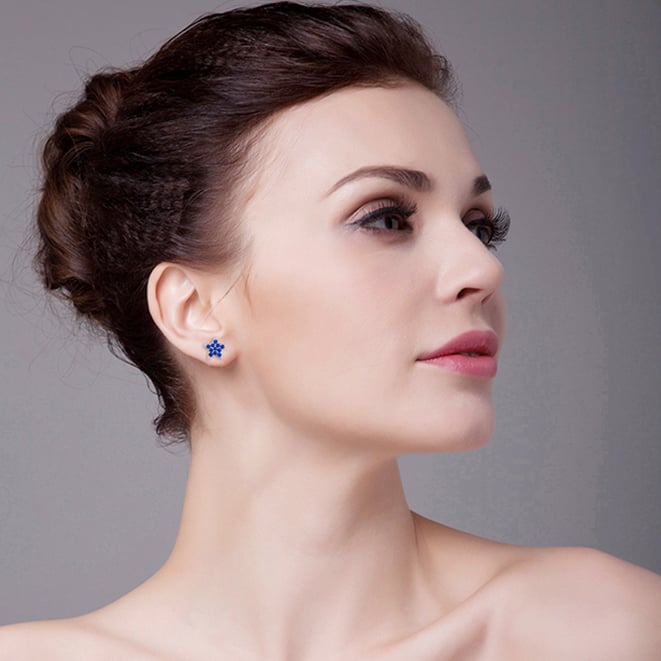 Spinelové náušnice ve tvaru hvězdy 23690