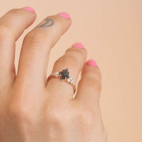 Prsten s kite salt and pepper diamantem Bret