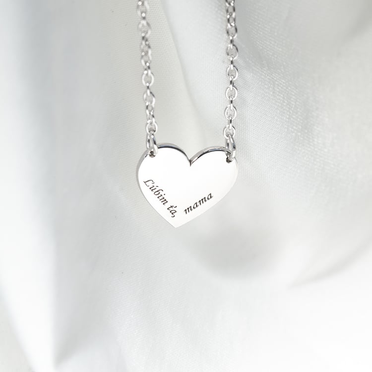 Zlatý náhrdelník ve tvaru srdce s gravírem dle vlastní volby Atalia 128984