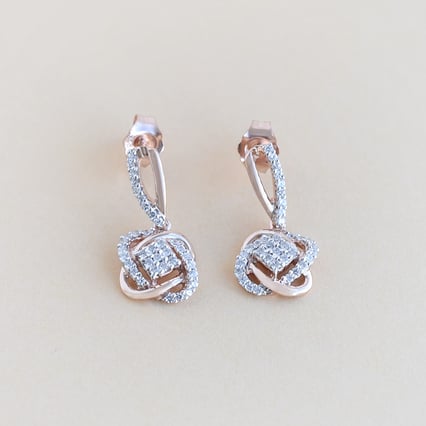 Proplétané náušnice s lab-grown diamanty Eamon