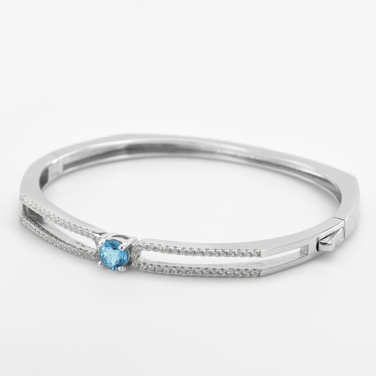 Stříbrný náramek s topazem 50975