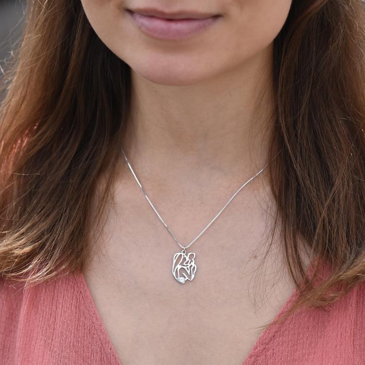 Náhrdelník s topazem matka a dítě 20854