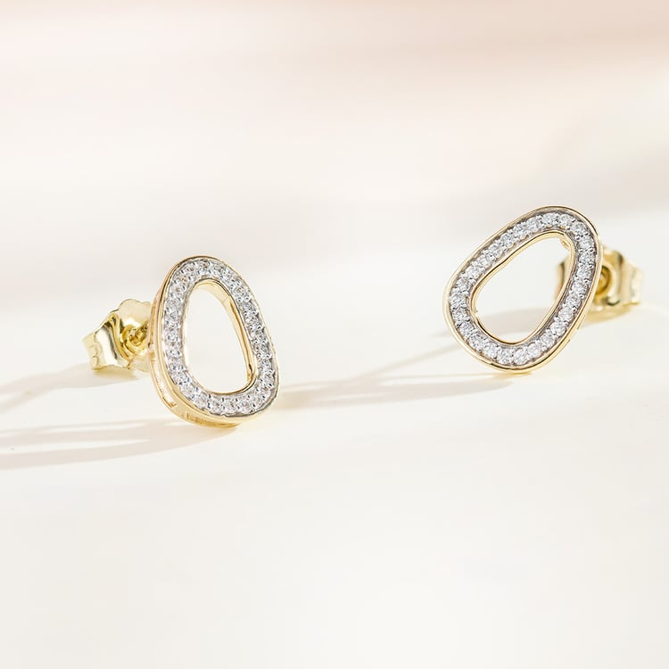 Zlaté náušnice s lab-grown diamanty Joanie 163617