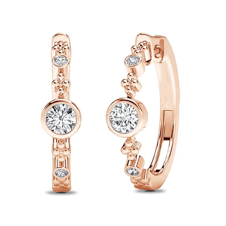 Zlaté kroužky zdobené diamanty Kitto 67254