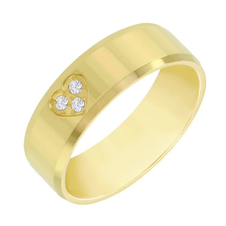 Snubní prsten s diamantovým srdcem 60534