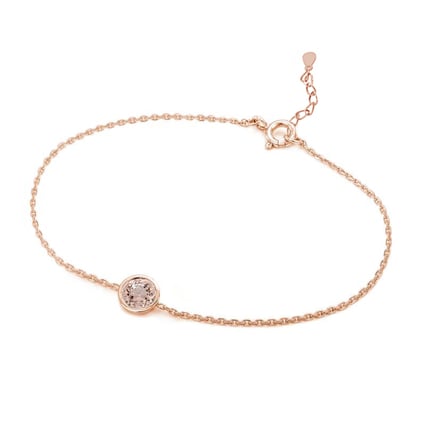 Stříbrný náramek s morganitem Arleth