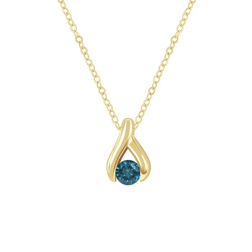 Minimalistický přívěsek s modrým diamantem Tilda