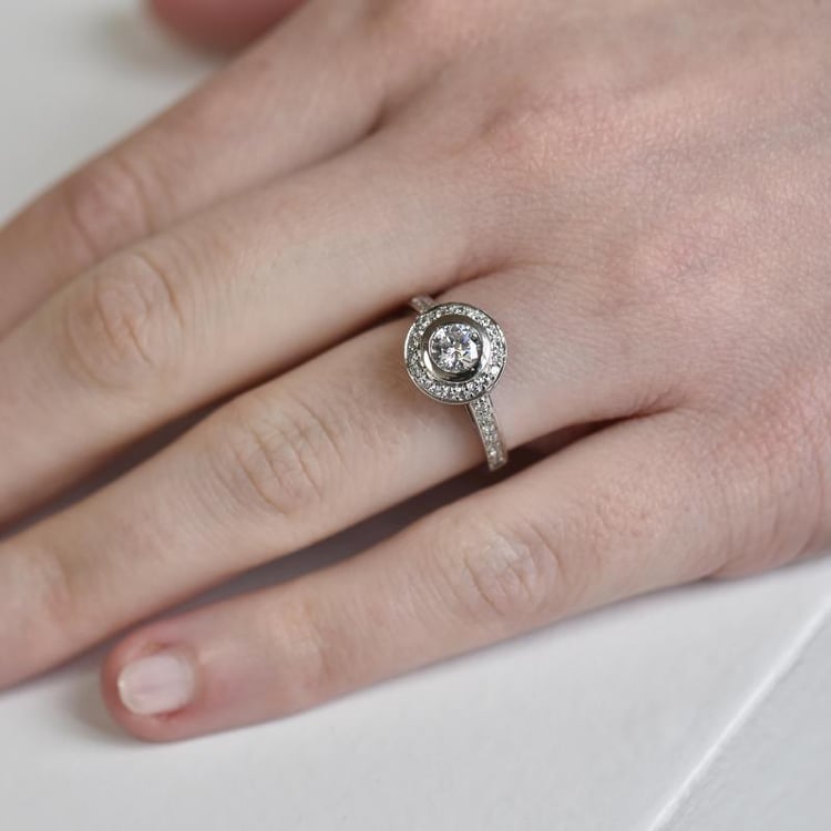 Zásnubní prsten z platiny 29158