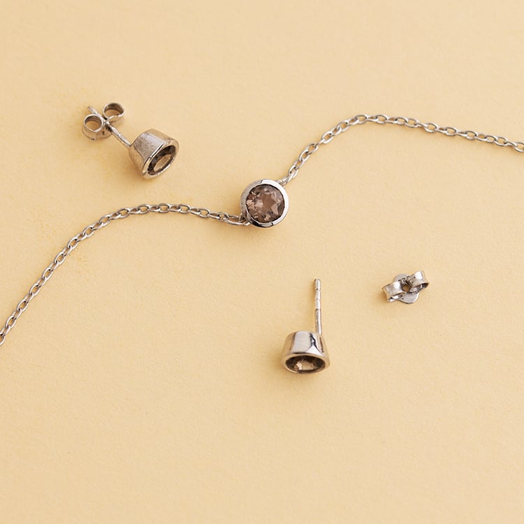 Stříbrný náramek se záhnědou Arleth 120721