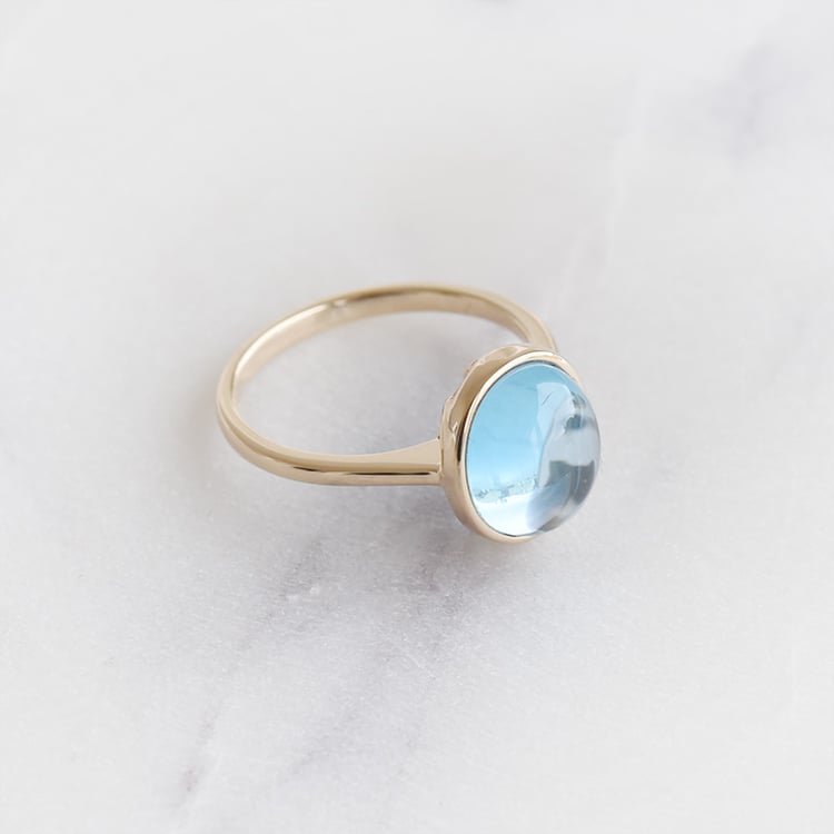 Zlatý topazový prsten 93490