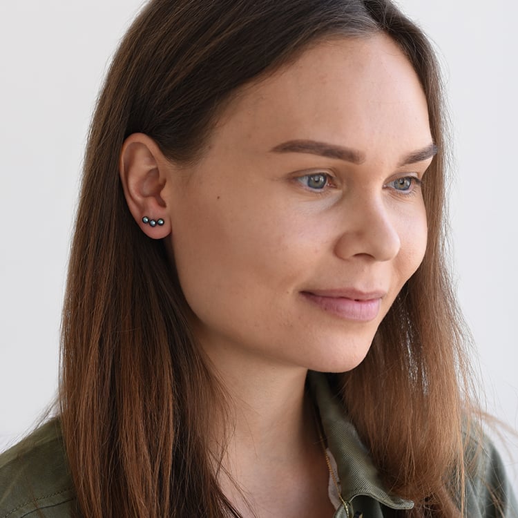 Minimalistické náušnice s perlami 61332