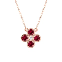 Rubínový náhrdelník s diamantem Emely