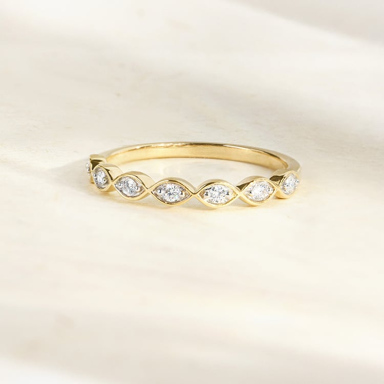 Zlatý prsten s lab-grown diamanty Evelyn 163473