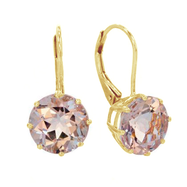 Zlaté náušnice s morganity 82457