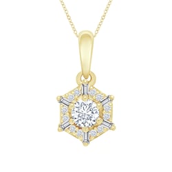 Elegantní přívěsek s lab-grown diamanty Abiah