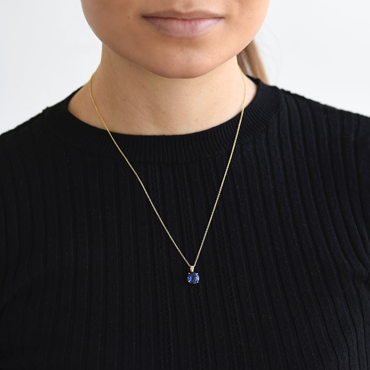 Přívěsek s modrým safírem ze zlata 58832