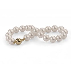 Náramek s bílými 7 - 7.50 mm perlami Locat