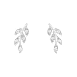 Diamantové náušnice ve tvaru lístků Jooa