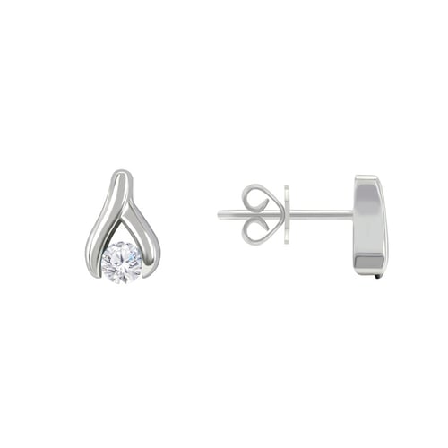 Jemné náušnice s 0.22ct diamanty Fox