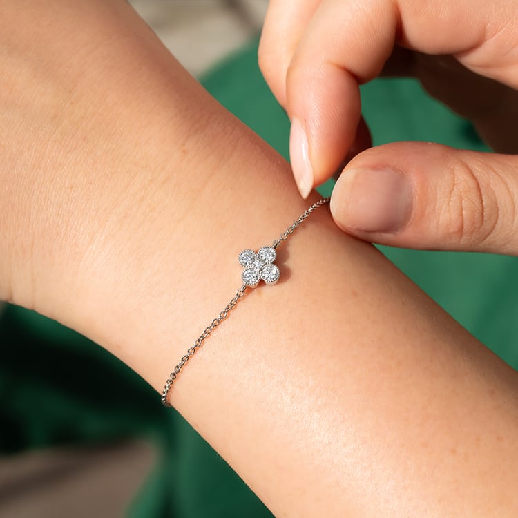 Moissanitový náramek s diamantem Reith 143886