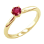 Zlaté prsteny s rubínem