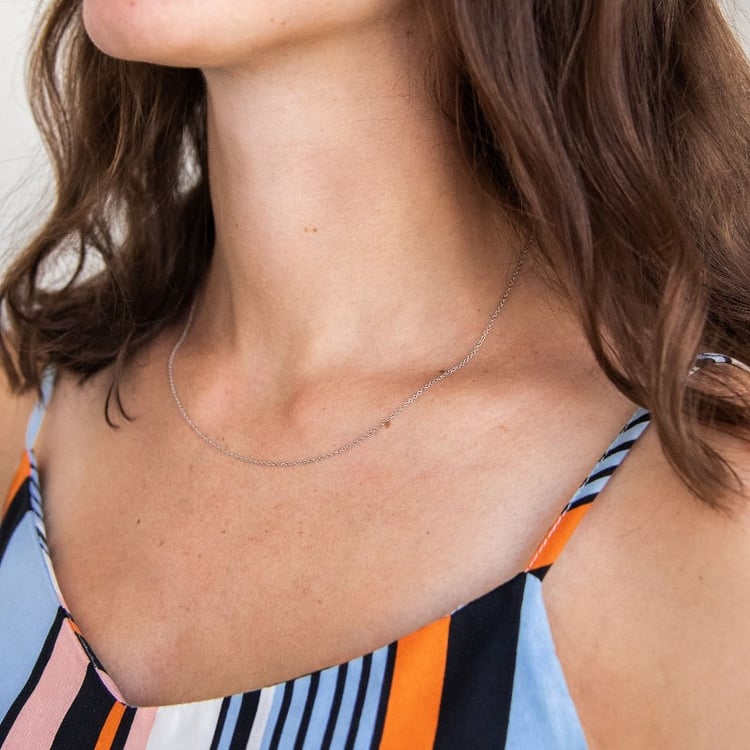 Ankr řetízek 45 cm z 18k bílého zlata 113834