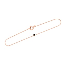 Zlatý minimalistický náramek s černým diamantem Bonato