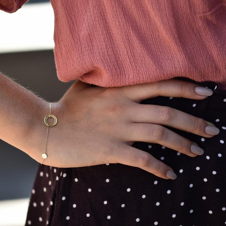 Stříbrný fashion náramek s diamantem Virginia 103017