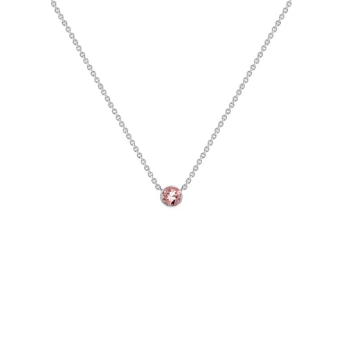 Stříbrný minimalistický náhrdelník s morganitem Glosie