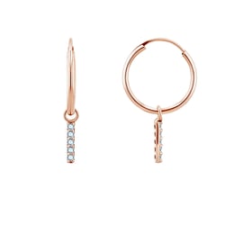 Zlaté visací náušnice s modrými topazy Elaine