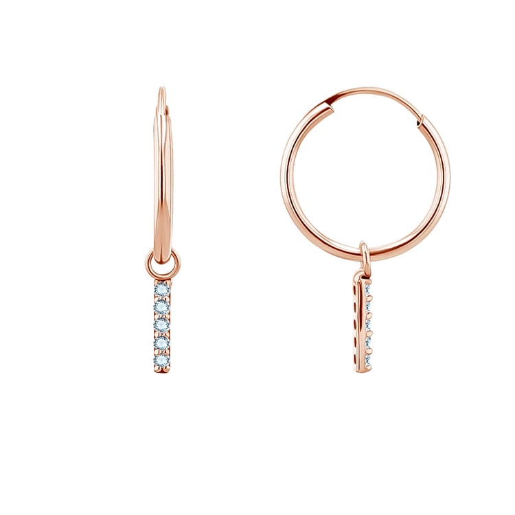 Zlaté visací náušnice s modrými topazy Elaine 123958