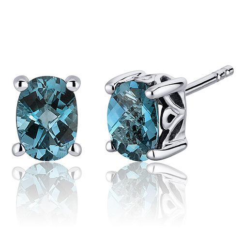 Topasové náušnice stříbrné 3030